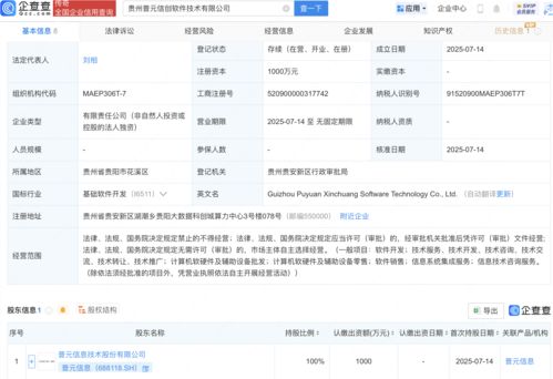 普元信息布局西南市場 在貴州設(shè)立軟件技術(shù)子公司